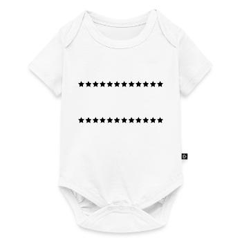 Lignes étoiles / / 24 / / Star / / lignes / / - Body à manches courtes Premium Bébé - blanc - Devant