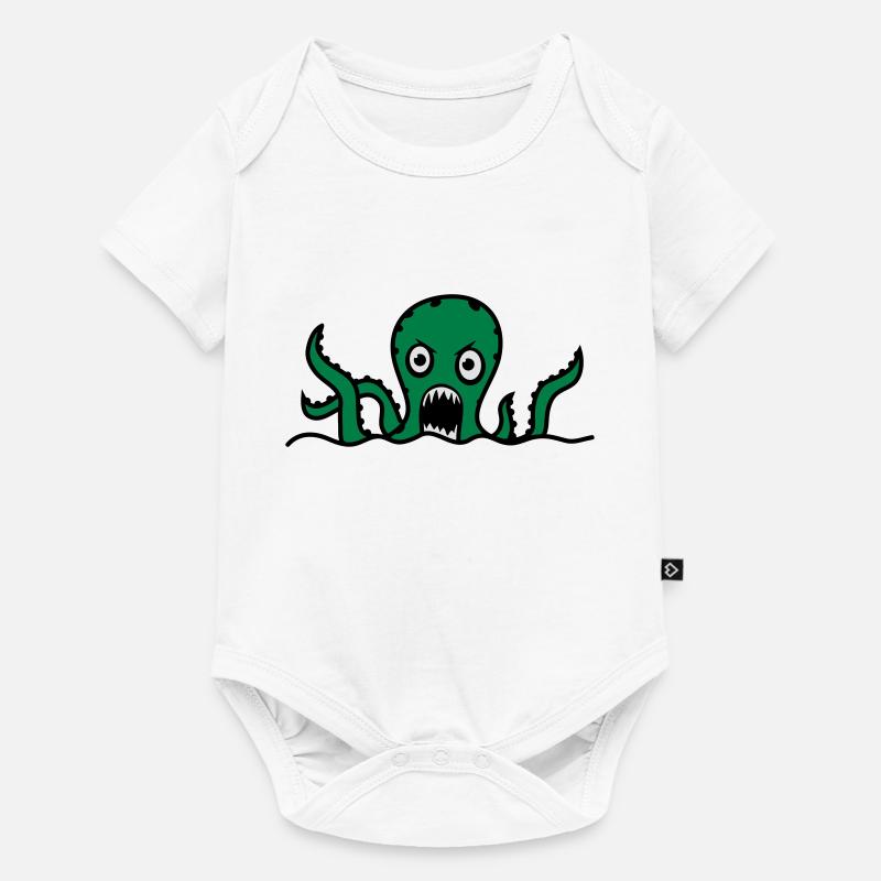 Octopus - Baby Premium Kurzarmbody - Weiß