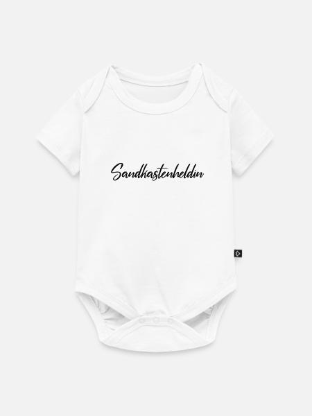 Sandkastenheldin schwarz - Baby Premium Kurzarmbody - Weiß