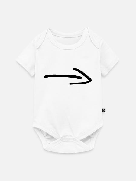 pfeil - Baby Premium Kurzarmbody - Weiß