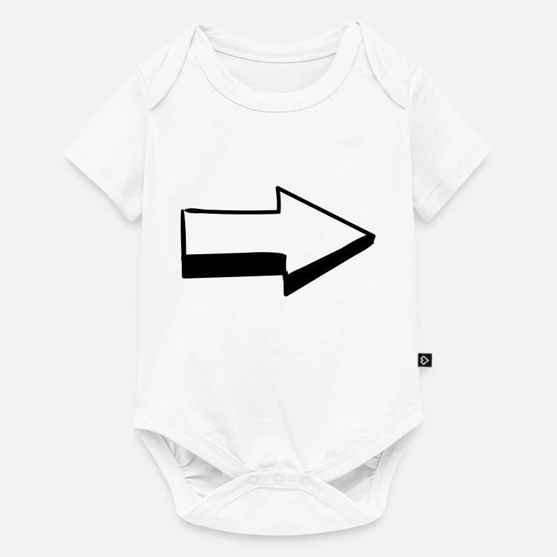 Pfeil - Baby Premium Kurzarmbody - Weiß