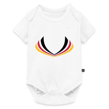Drapeau de bande Allemagne - Body à manches courtes Premium Bébé - blanc - Devant