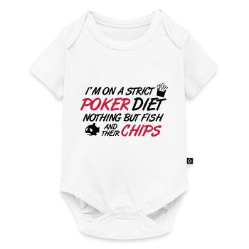 Poker diet: Fish and their chips - Baby Premium Kurzarmbody - Weiß - Vorne
