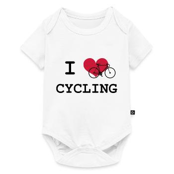 I Love Cycling - Baby Premium short-sleeve bodysuit - white - Front