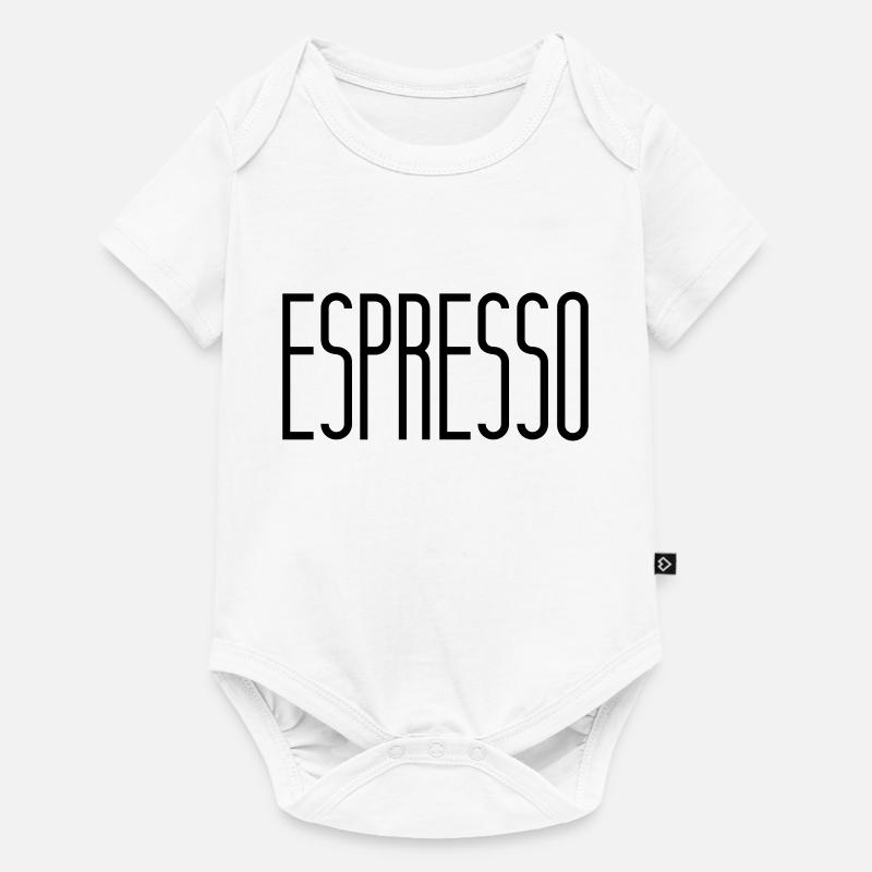 espresso - Baby Premium short-sleeve bodysuit - white