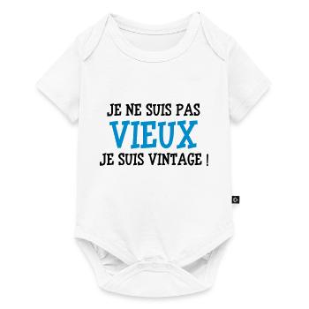 Je ne suis pas vieux, je suis Vintage ! - Baby Premium short-sleeve bodysuit - white - Front