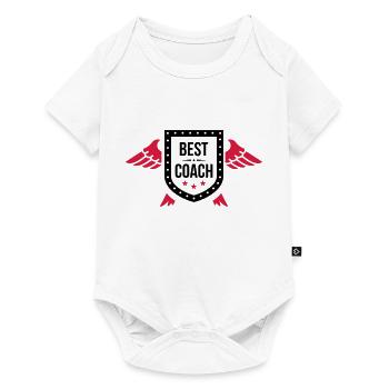 Coach / Coaching / Entraineur / Entrainer / Sport - Body à manches courtes Premium Bébé - blanc - Devant