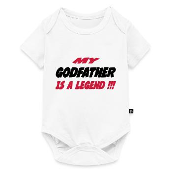 My godfather is a legend !!! 111 - Baby Premium Kurzarmbody - Weiß - Vorne