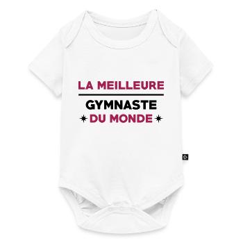 Gymnastique / Gym / Gymnaste / Fitness / GRS - Body à manches courtes Premium Bébé - blanc - Devant