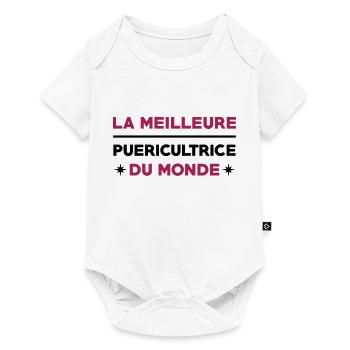 Puériculture / Puéricultrice / Bébé / Maternelle - Body à manches courtes Premium Bébé - blanc - Devant