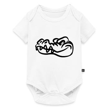 Crocodile drôle mal - Body à manches courtes Premium Bébé - blanc - Devant