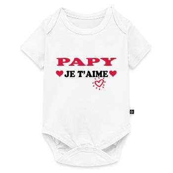 Papy je t'aime - Baby Premium short-sleeve bodysuit - white - Front