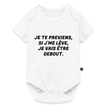Humour - Drôle - Blague - Rire - Fun - Cool - Body à manches courtes Premium Bébé - blanc - Devant