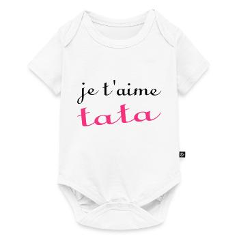 Je t'aime tata - Baby Premium short-sleeve bodysuit - white - Front