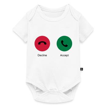 Decline Accept (Phone Call) - Baby Premium short-sleeve bodysuit - white - Front