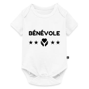 Bénévole / Humanitaire / Solidaire / Aide - Body à manches courtes Premium Bébé - blanc - Devant