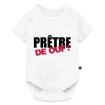 Priest Priester Prêtre Religion Cross Croix God - Baby Premium short-sleeve bodysuit - white - Front