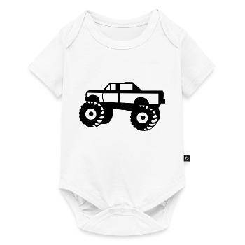 truck_01 - Baby Premium Kurzarmbody - Weiß - Vorne