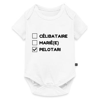 Pelote Basque Pelotari Sport Sportif - Body à manches courtes Premium Bébé - blanc - Devant