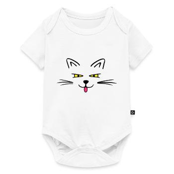 Funny cat - Body à manches courtes Premium Bébé - blanc - Devant