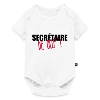 secrétaire / secrétariat / assistante / patron - Body à manches courtes Premium Bébé - blanc - Devant