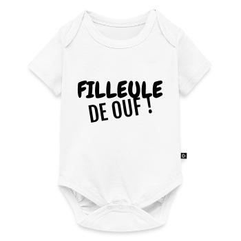 Parrain / Marraine / Filleule / Filleul - Body à manches courtes Premium Bébé - blanc - Devant