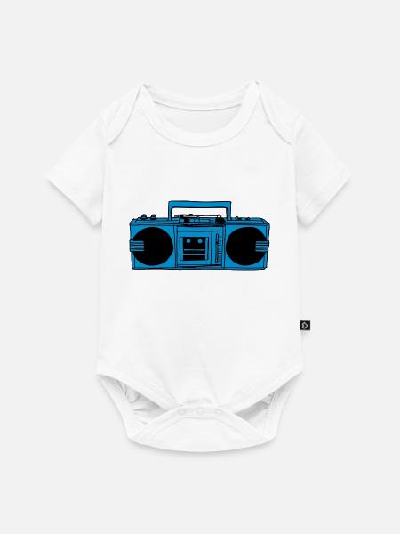 Boombox - Baby Premium Kurzarmbody - Weiß