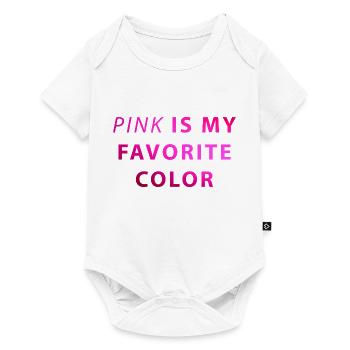 Le rose est ma couleur préférée - Body à manches courtes Premium Bébé - blanc - Devant