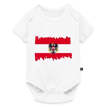 Drapeau national de l'Autriche - pinceau - Body à manches courtes Premium Bébé - blanc - Devant