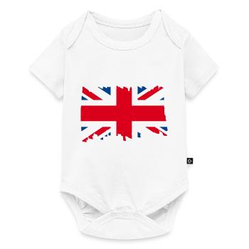 Great Britain National Flag - brush - Baby Premium Kurzarmbody - Weiß - Vorne