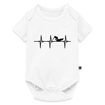 Surf au rythme cardiaque - Body à manches courtes Premium Bébé - blanc - Devant