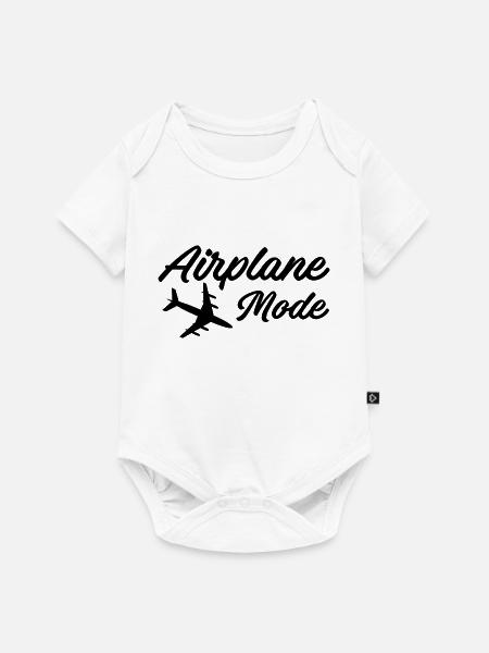 Flugzeugmodus - Baby Premium Kurzarmbody - Weiß
