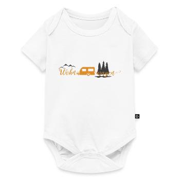 Wohnwagen Reisen Berge - Baby Premium Kurzarmbody - Weiß - Vorne