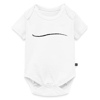 En ligne art coup de pinceau Tiret Fissure - Body à manches courtes Premium Bébé - blanc - Devant