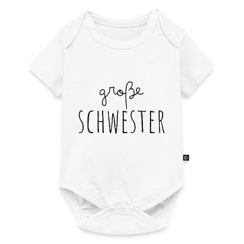 Große Schwester - Baby Premium Kurzarmbody - Weiß - Vorne