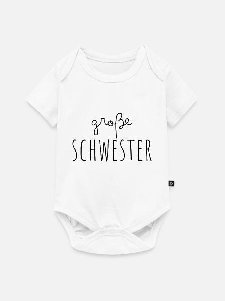 Große Schwester - Baby Premium Kurzarmbody - Weiß