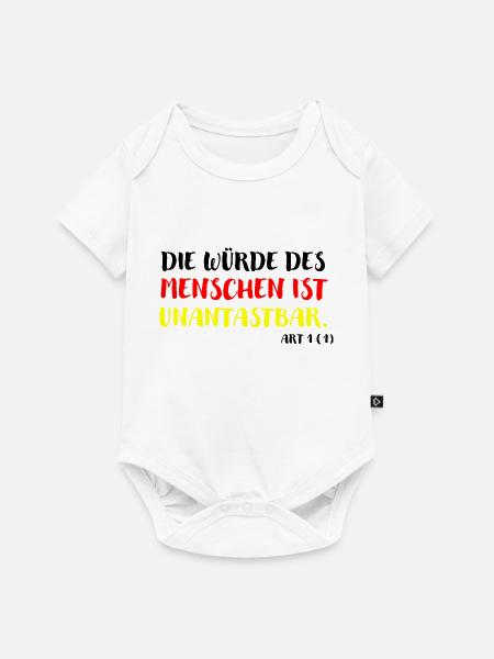 Die Würde des Menschen ist unantastbar Grundgesetz - Baby Premium Kurzarmbody - Weiß