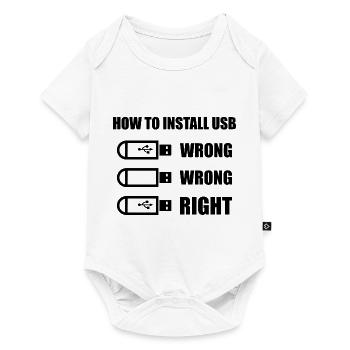 Comment installer USB - Body à manches courtes Premium Bébé - blanc - Devant