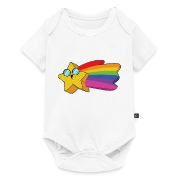 Arc-en-ciel étoilé - Body à manches courtes Premium Bébé - blanc - Devant
