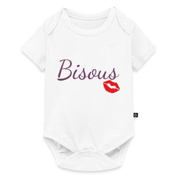 Bisous - Body à manches courtes Premium Bébé - blanc - Devant
