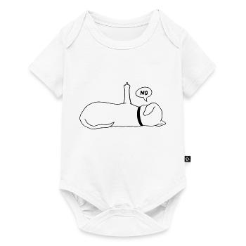 Lazy Dog Dog Lover Propriétaire de chien disant - Body à manches courtes Premium Bébé - blanc - Devant