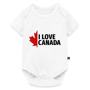 J'aime le Canada Maple Leaf Canada Vancouver Ottawa - Body à manches courtes Premium Bébé - blanc - Devant