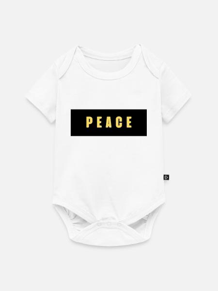 Friede - Baby Premium Kurzarmbody - Weiß