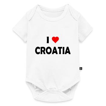 J’aime la Croatie - Kroatien - Zagreb - Body à manches courtes Premium Bébé - blanc - Devant