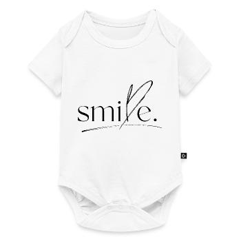 SMILE - Baby Premium Kurzarmbody - Weiß - Vorne