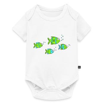 Fish Water Sea Graffiti Children's Drawing Nature - Baby Premium short-sleeve bodysuit - white - Front