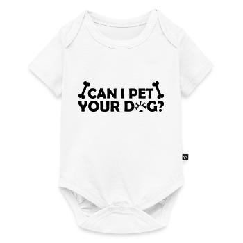 Caressez votre chien en disant - Body à manches courtes Premium Bébé - blanc - Devant