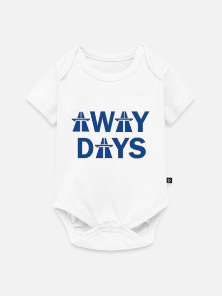 Away Day Blau - Baby Premium Kurzarmbody - Weiß