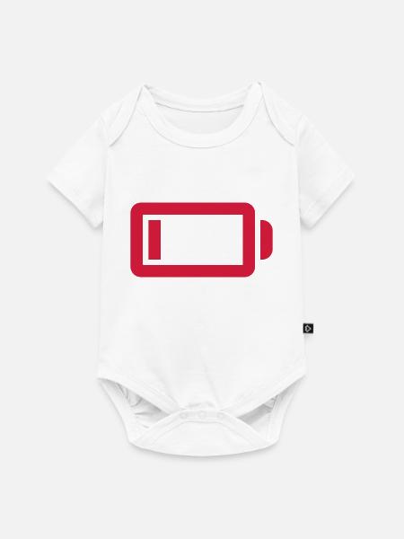 Batterie leer kein Strom - Baby Premium Kurzarmbody - Weiß