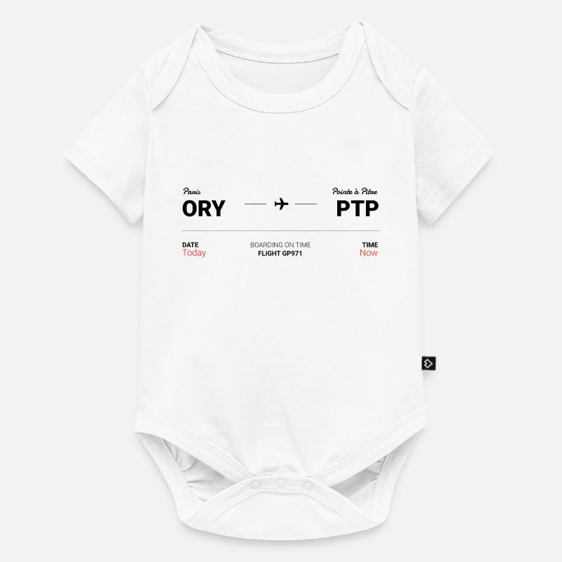 Paris - Pointe à Pitre - Body à manches courtes Premium Bébé - blanc